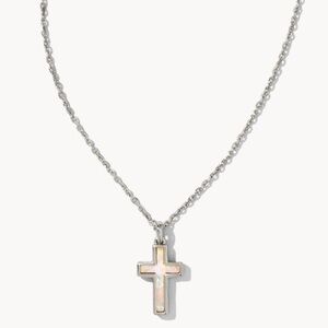 Kendra Scott Iridescent Opal Cross Necklace